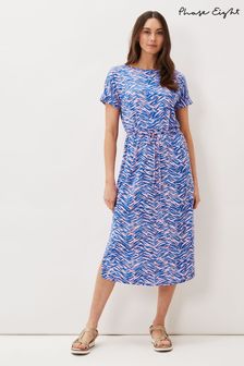 Phase Eight Alina Jersey-Kleid mit Zebramuster, Rosa (U62581) | 68 €