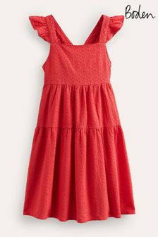 Boden Red All Over Broderie Dress (U62933) | €62 - €71