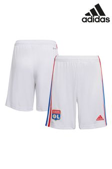adidas White Olympique Lyon Home Shorts 2022-23 (U62992) | OMR20
