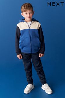 Colourblock Zip Through Hoodie And Joggers Set (3-16yrs)