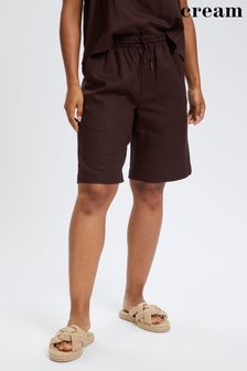 Cream Venta Brown Linen Blend Shorts (U63064) | €26