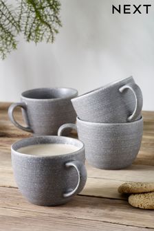 Grey Bronx Set of 4 Cappuccino Mugs (U63123) | ₪ 79
