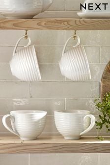 White Malvern Set of 4 Cappuccino Mugs (U63125) | €24