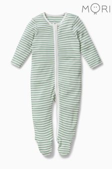 Verzui - Pijama întreagă cu fermoar și model ingenios din bumbac organic Mori (U63169) | 214 LEI