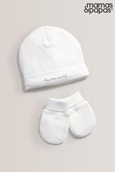 Mamas & Papas White Hello World Hats (U63325) | CA$38