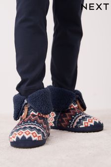 Portocaliu model bleumarin Albastru/Ginger - Next de casă cu fermoar Ghete și cizme (U63347) | 164 LEI