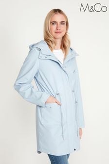M&Co Blue Drawstring Waist Raincoat (U63433) | €77