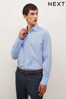 Blue Textured Shirt (U63464) | 64 zł
