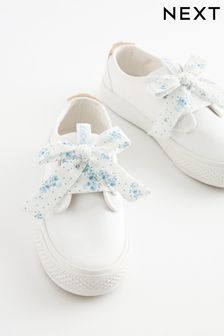 White Floral Lace Canvas Trainers (U63786) | €14 - €20