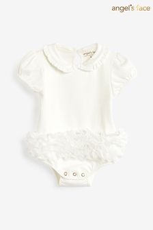אוברול בגד גוף מלמלה של Angels Face דגם Gwyneth לתינוקות בלבן פרחי שלגיה (U63822) | ‏196 ₪