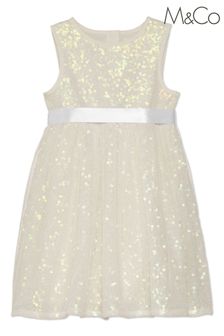 M&Co White K&C Sequin Dress (U63873) | €37 - €40