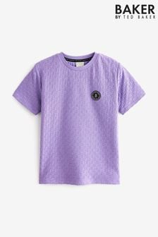Violett - Baker by Ted Baker T-Shirt in Flechtoptik (U64049) | 11 € - 15 €