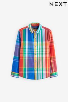 Orange/ Blue Check Long Sleeves Shirt (3-16yrs) (U64128) | €13 - €17