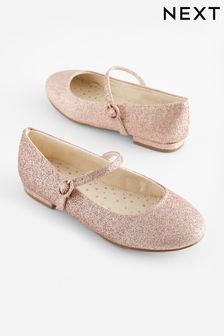Pink Glitter Standard Fit (F) Mary Jane Occasion Shoes (U64156) | €21 - €28