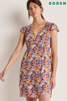 Boden Grace Pink Flutter Sleeve Dress (U64250) | TRY 1.166
