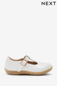 白色漆皮厚底 - T字型皮鞋 (U64357) | NT$1,110 - NT$1,290