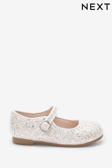 White Glitter Standard Fit (F) Mary Jane Shoes (U64360) | 21 € - 23 €