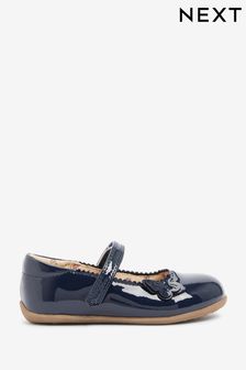 Navy Standard Fit (F) Butterfly Mary Jane Shoes (U64394) | €25 - €28