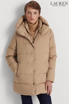 lauren ralph lauren pillow collar hooded puffer coat