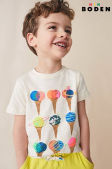 Boden Glowing T-Shirt mit Eiscreme-Motiven, Weiß (U64774) | 25 € - 28 €
