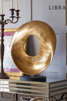 Libra Gold Circular Wave Sculpture (U64899) | 282 €