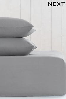 Mid Grey Cotton Rich Extra Deep Fitted Sheet (U65021) | $26 - $35