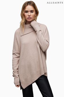 AllSaints Pink Kiera Cashmere Blend Crew Jumper (U65267) | LEI 1,486