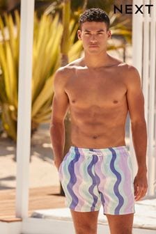 Lilac Purple Printed Swim Shorts (U65292) | 9 €
