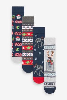 Star Wars Christmas 4 Pack License Socks (U65472) | kr177