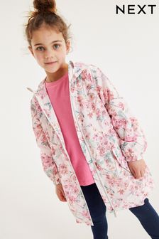  (U65490) | €28 - €36 Ružová - Nepremokavý plášť s kvetovanou potlačou (3 – 16 rok.)