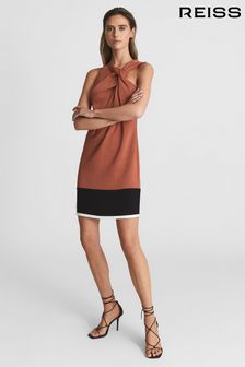 Reiss Orange Enya Colourblock Mini Dress (U65522) | 1,438 SAR