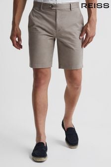 מכנסיים קצרים מכותנה Blend דגם Chino בגזרה אופנתית מתבית Reiss (U65575) | ‏569 ‏₪