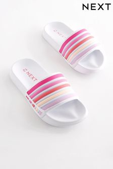 White/Pink - Stripe Touch Fastening Sliders (U65992) | DKK105 - DKK135
