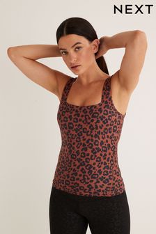 Leopardji potisk - Dolga športna majica brez rokavov Next Active (U66131) | €16