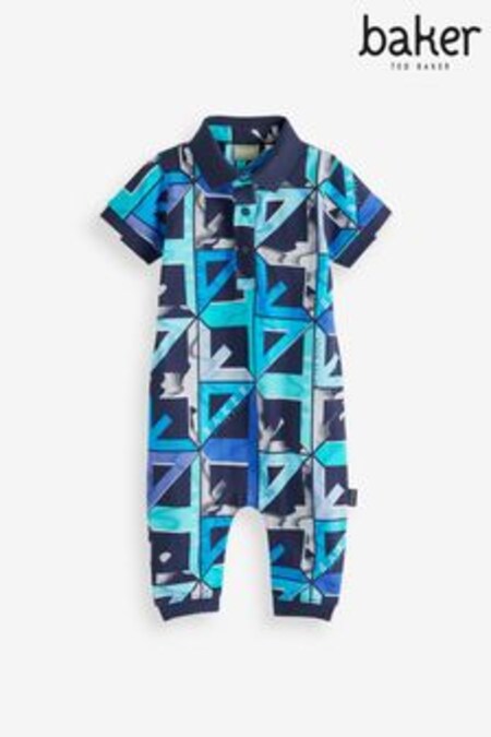 Albastru - Salopetă baker by Ted Baker cu imprimeu (U66348) | 174 LEI - 187 LEI