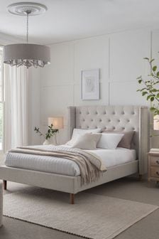 Wool Blend Natural Stone Grayson Upholstered Bed Frame (U66407) | €800 - €1,050