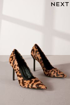 Leopard Forever Comfort® Leather Point Toe Court Shoes (U66430) | €48