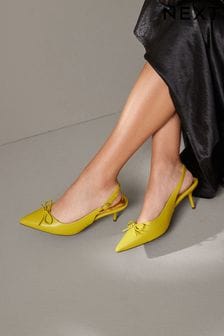 Lime Green Forever Comfort Bow Slingback Heels (U66535) | 51 €