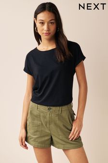 Black/Neutral Cap Sleeve T-Shirts 2 Pack (U66808) | €17.50