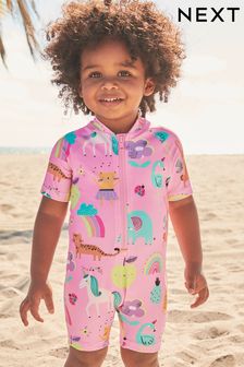 pinkes Einhorn - Badeanzug mit Sonnenschutz (3 Monate bis 7 Jahre) (U67057) | 17 € - 21 €