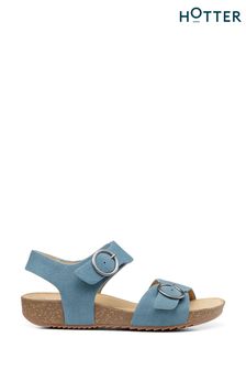 Hotter Tourist Sandalen mit Schnallenverschluss und Keilabsatz aus Kork, Blau (U67360) | 106 €
