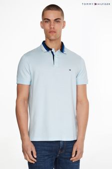 Tommy Hilfiger Mouline Polo-Shirt, Blau (U67377) | 60 €