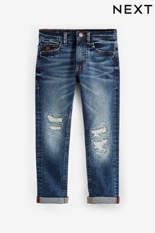 Mid Blue Distressed Jeans (3-16yrs) (U67479) | SGD 32 - SGD 41