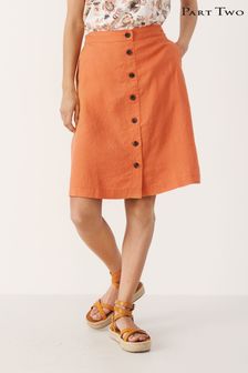 Part Two Orange Palina At Knee Length Skirt (U67579) | €54