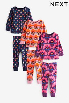 Navy Blue/Purple Retro Pyjamas 3 Pack (9mths-16yrs) (U67664) | $88 - $120