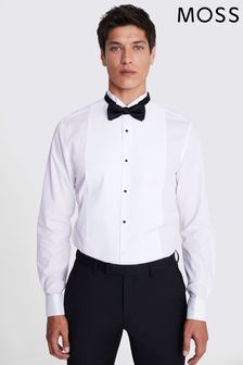 MOSS White Slim Wing Collar Marcella Dress Shirt (U67969) | 383 SAR