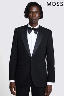 MOSS Black Tailored Fit Tuxedo Suit: Jacket (U67978) | kr2,453