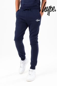 Hype. Boys Navy Blue Scribble Embroidered Joggers (U67991) | $56