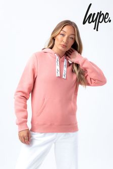 Hype. Womens Blush Pink Just Drawcord Hoodie (U68018) | €68