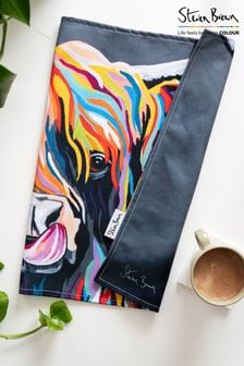 Steven Brown Art Grey Heather McCoo Tea Towel (U68032) | €20